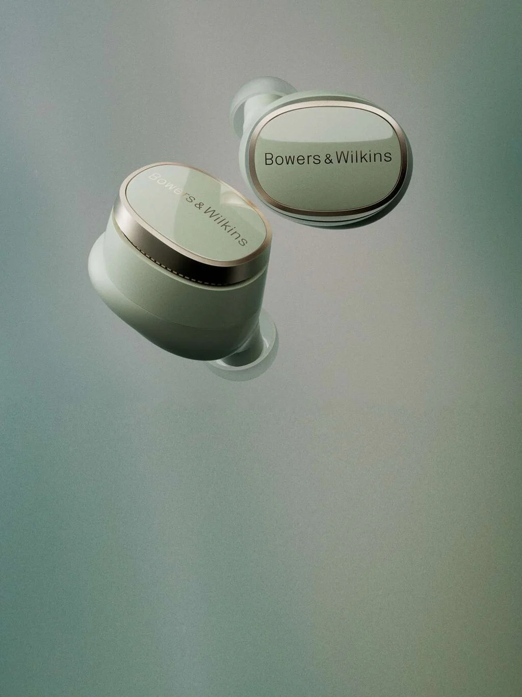 Bowers & Wilkins Pi8 earbuds in sage green